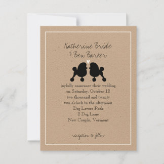 Fancy Toy Poodles Wedding Invitation