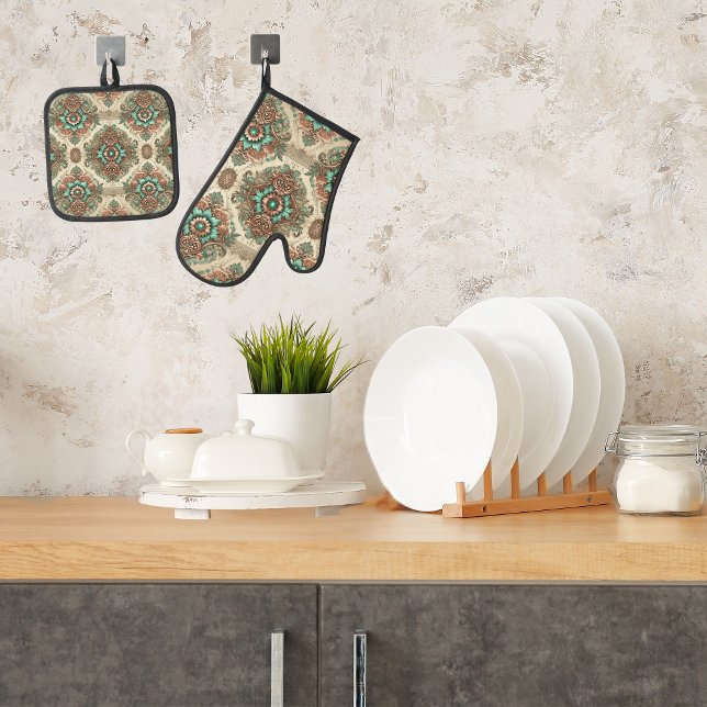 Fancy Traditional  Oven Mitt & Pot Holder Set (Creator Uploaded)