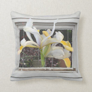 Fancy Tulip in Window Photo Throw Pillow