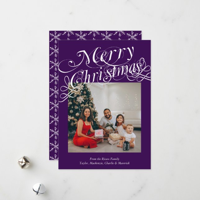 Fancy Typography Merry Christmas Template (Front/Back In Situ)