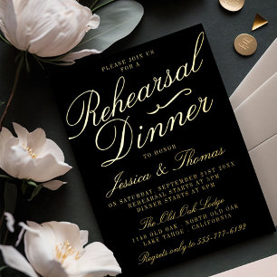 Fancy Typography Wedding Rehearsal Dinner Real