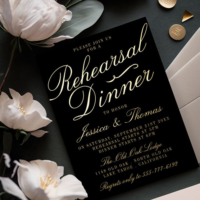 Fancy Typography Wedding Rehearsal Dinner Real (Creator Uploaded)