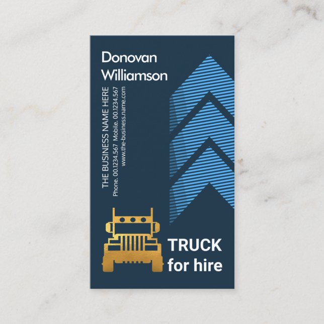 Fancy Upward Logistic Moving Arrows Transportation Business Card (Front)