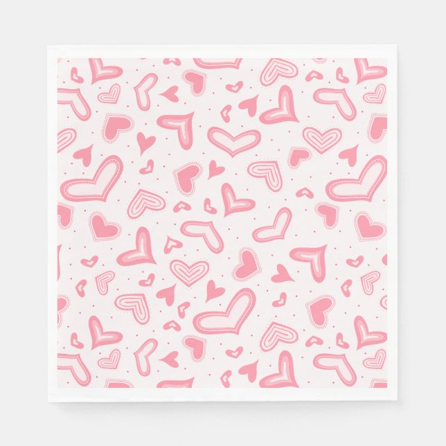 Fancy Valentine Hearts Napkin (Front)