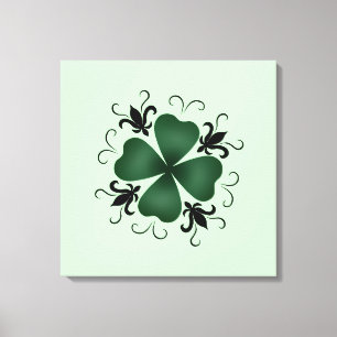 Fancy Victorian shamrock Canvas Print
