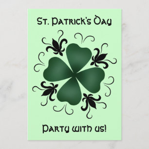 Fancy Victorian shamrock Invitation