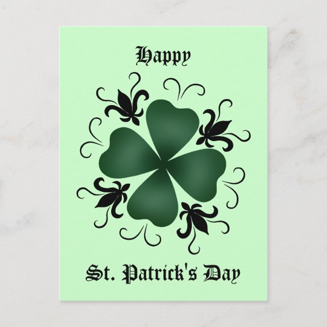 Fancy Victorian shamrock Postcard (Front)