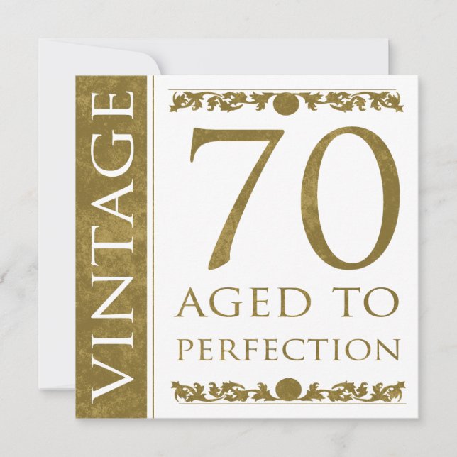 Fancy Vintage 70th Birthday Card (Front)
