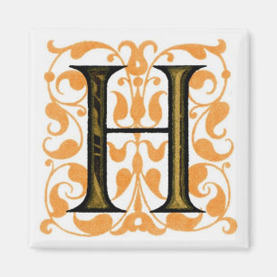 Fancy Vintage Letter ‘H’ - Magnet