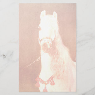 Fancy White Circus Pony Vintage Gypsy Style Stationery