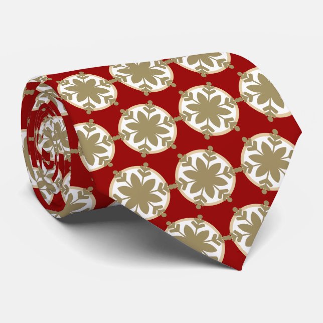Fancy Winter Snowflake Tie (Rolled)
