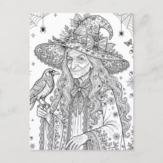 Fancy Witch Postcard