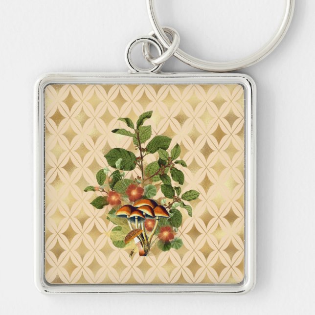 Fancy Woodland Botanicals  Key Ring (Front)