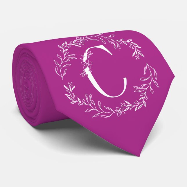 Fandango Monogrammed Groomsmen Tie (Rolled)