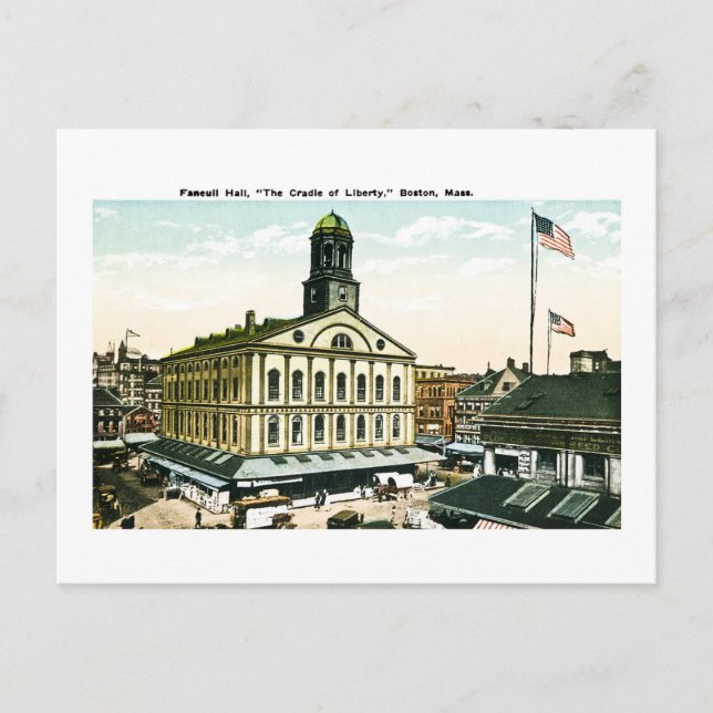 Faneuil Hall, Boston, Massachusetts Postcard (Front)