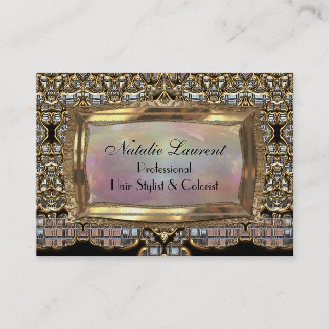 Fanfaired Elegant  Professional Business Card (Front)