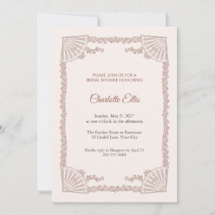 Fanfold Plisse Bridal Shower Invitation