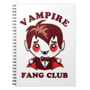 Fang Club   Funny Pun And Cute Vampire Notebook