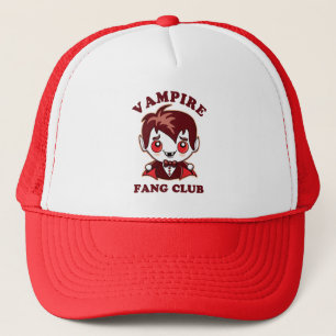 Fang Club   Funny Pun And Cute Vampire Trucker Hat