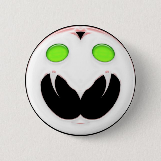 Fang Face 6 Cm Round Badge (Front)