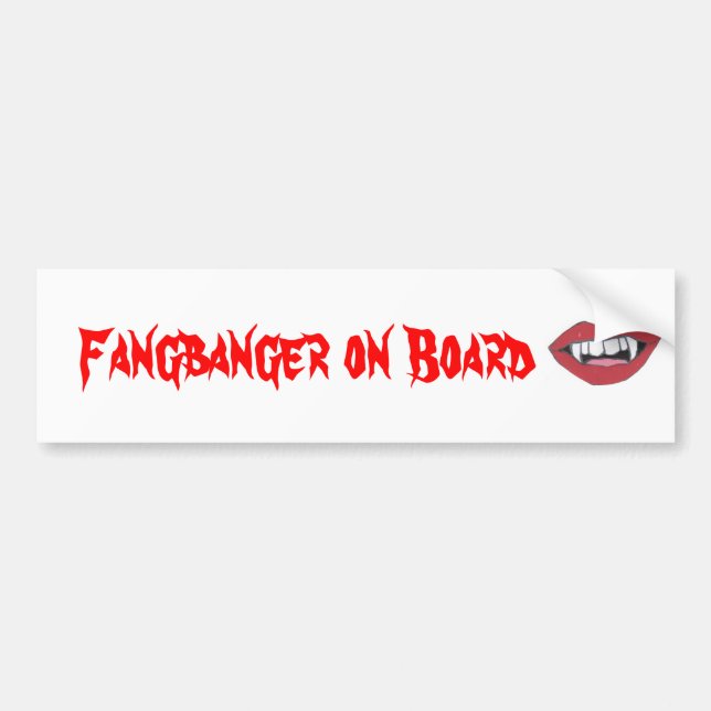 Fangbanger on Board Bumper Sticker (Front)
