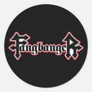 Fangbanger Vampire Halloween Classic Round Sticker