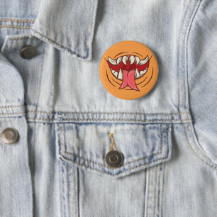 Fanged Monster Mouth 6 Cm Round Badge