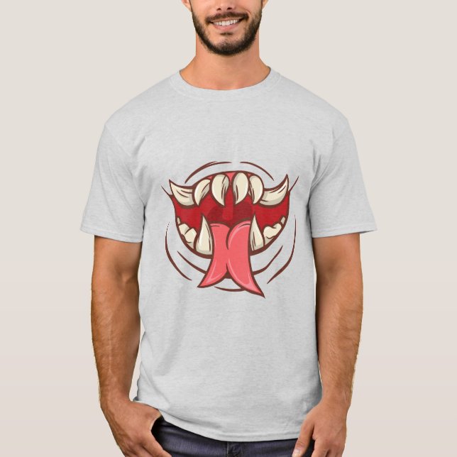 Fanged Monster Mouth T-Shirt (Front)