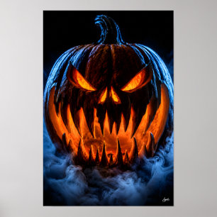 Fanged Nightmare Pumpkin Poster