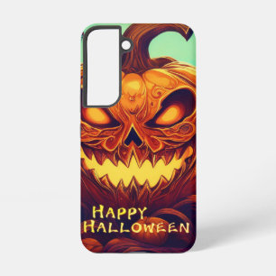 Fanged Pumpkin Candles Glow Halloween Art Samsung Galaxy Case