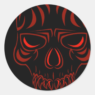 Fanged Skull Stickers