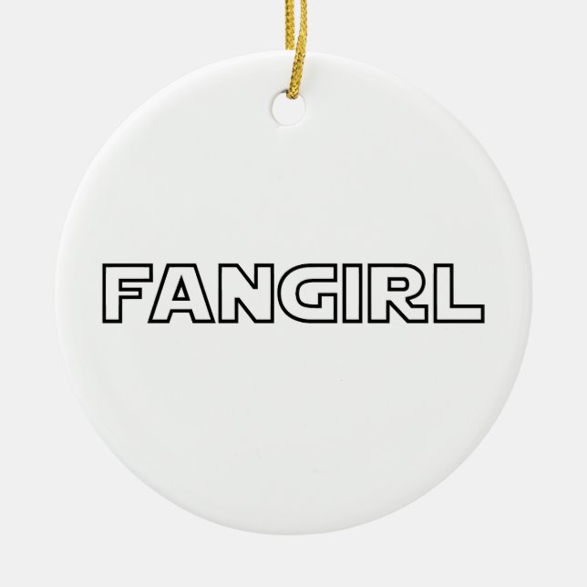 FANGIRL CERAMIC TREE DECORATION (Front)
