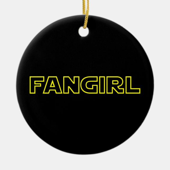 FANGIRL CERAMIC TREE DECORATION (Front)