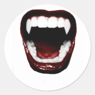 "Fangs" Classic Round Sticker