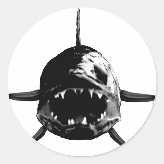 fangs classic round sticker (Front)