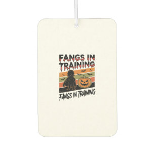 Fangs in Training Funny Vampire Halloween Shirt Car Air Freshener