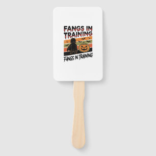 Fangs in Training Funny Vampire Halloween Shirt Hand Fan