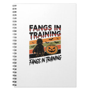 Fangs in Training Funny Vampire Halloween Shirt Notebook