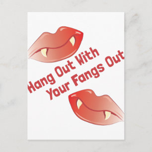 Fangs Out Postcard
