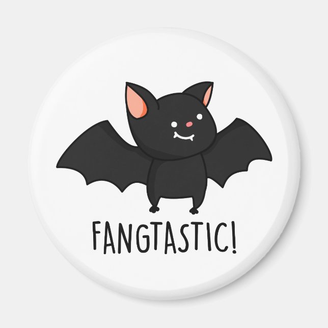 Fangtastic Funny Halloween Pun  Magnet (Front)