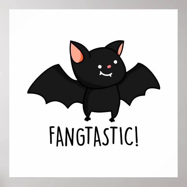 Fangtastic Funny Halloween Pun  Poster (Front)