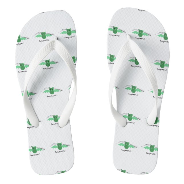 Fangtastic Green Bat Jandals (Footbed)
