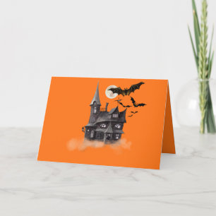 Fangtastic Orange Halloween  Card
