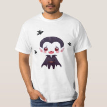 Fangtastically Cute Halloween Vampire T-Shirt