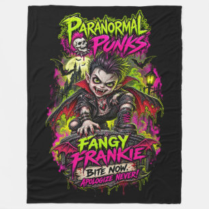 Fangy Frankie - Paranormal Punks Fleece Blanket