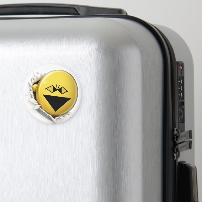 Fangy Multi 3D Emoji Round Magnet (In Situ (Luggage))