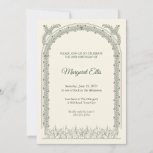 Fanlight Casement 60th Birthday Invitation