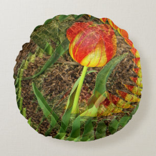 Fanned Tulip....... Round Cushion