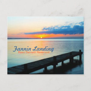 Fannin Landing Pier at Sunset - Barnett Reservoir Postcard