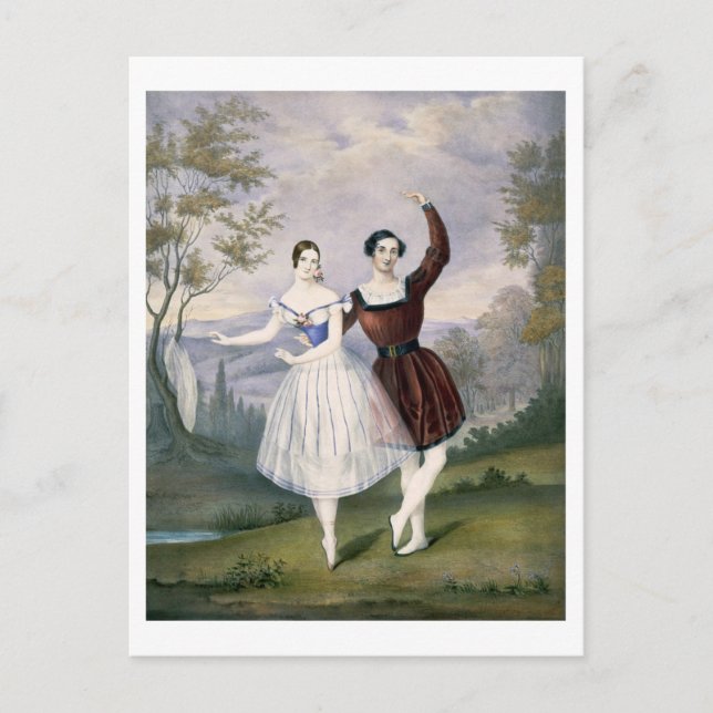 Fanny Cerrito (1817-1909) and Sigr. Guerra, in the Postcard (Front)